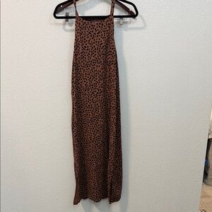 Old Navy Brown and Black Patterned Dress
